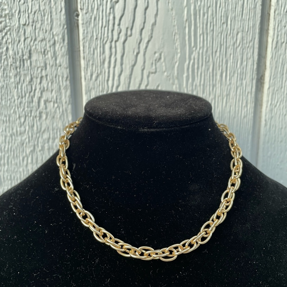 double gold chain necklace